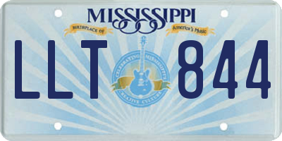 MS license plate LLT844
