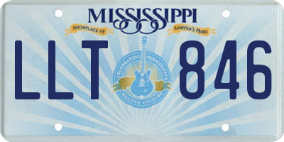 MS license plate LLT846