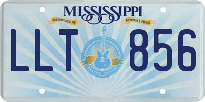 MS license plate LLT856