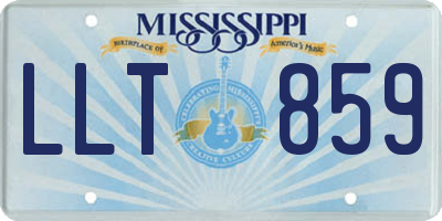 MS license plate LLT859