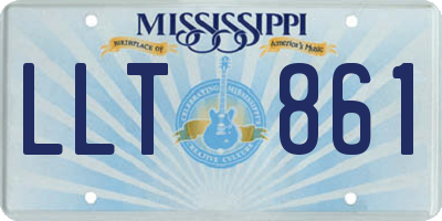 MS license plate LLT861