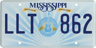 MS license plate LLT862