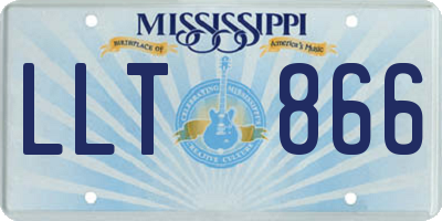 MS license plate LLT866