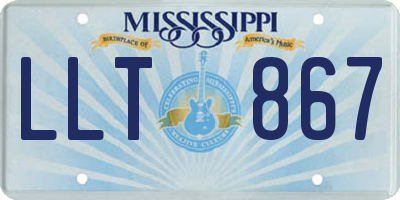 MS license plate LLT867