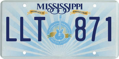 MS license plate LLT871