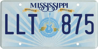 MS license plate LLT875
