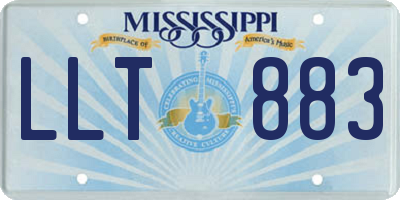 MS license plate LLT883