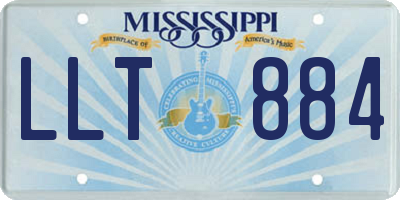 MS license plate LLT884