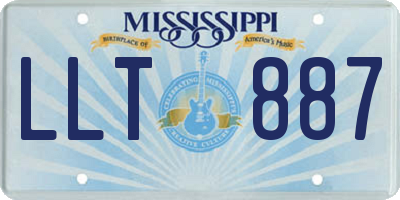MS license plate LLT887