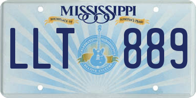 MS license plate LLT889