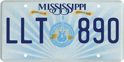 MS license plate LLT890