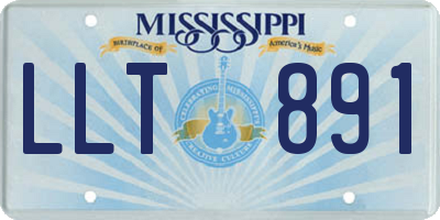 MS license plate LLT891