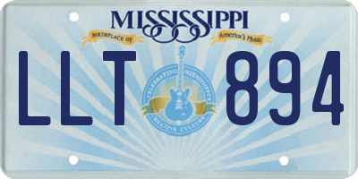 MS license plate LLT894