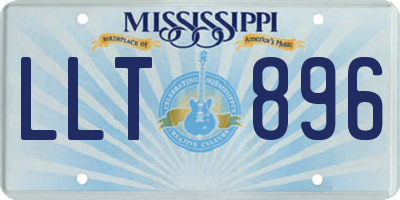 MS license plate LLT896