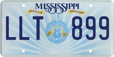 MS license plate LLT899