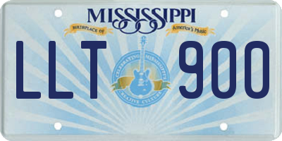 MS license plate LLT900