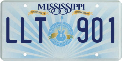 MS license plate LLT901