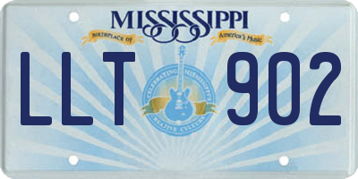 MS license plate LLT902