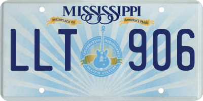 MS license plate LLT906