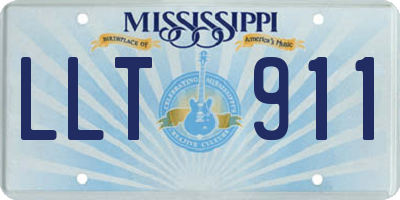 MS license plate LLT911