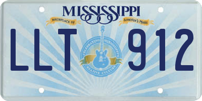 MS license plate LLT912