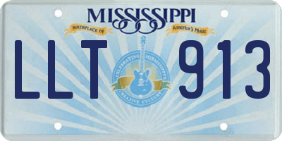 MS license plate LLT913