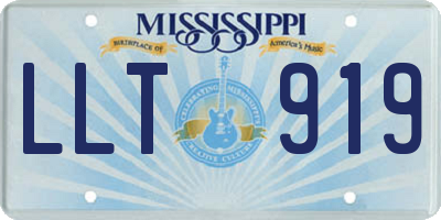 MS license plate LLT919