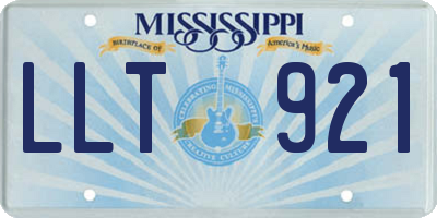 MS license plate LLT921