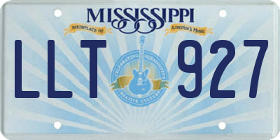 MS license plate LLT927