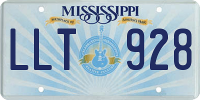 MS license plate LLT928