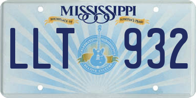 MS license plate LLT932