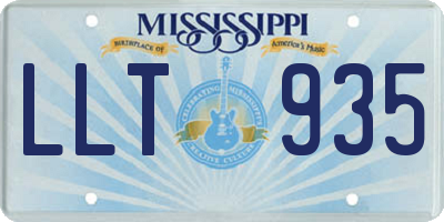 MS license plate LLT935
