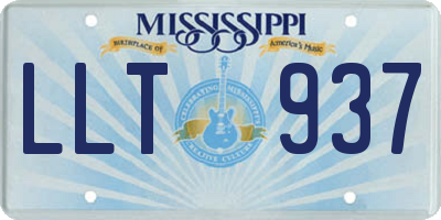 MS license plate LLT937