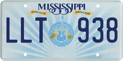 MS license plate LLT938