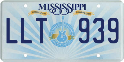 MS license plate LLT939