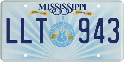 MS license plate LLT943