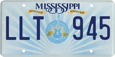 MS license plate LLT945