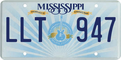 MS license plate LLT947