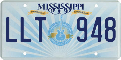MS license plate LLT948