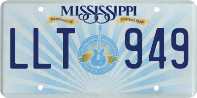 MS license plate LLT949