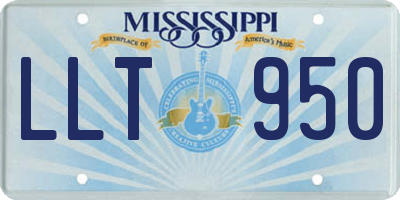 MS license plate LLT950