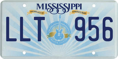 MS license plate LLT956