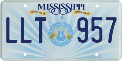 MS license plate LLT957