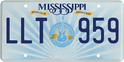 MS license plate LLT959