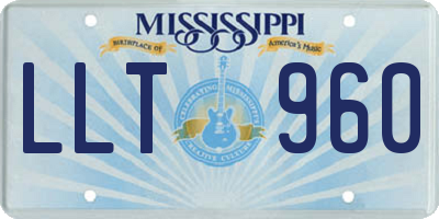 MS license plate LLT960