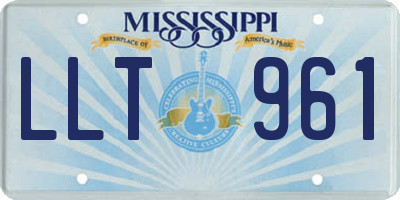 MS license plate LLT961