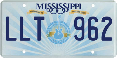 MS license plate LLT962
