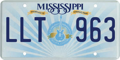 MS license plate LLT963