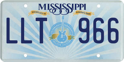 MS license plate LLT966