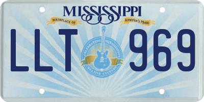 MS license plate LLT969